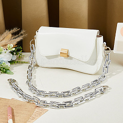 2Pcs 2 Styles CCB Plastic Rectangle Link Purse Chains&nbsp;FIND-HS0002-14P