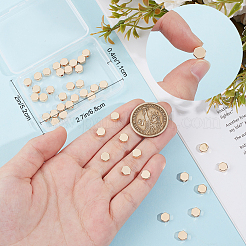 50Pcs Brass Beads&nbsp;KK-BBC0016-50G