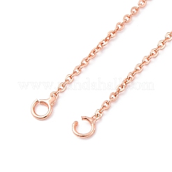 1.3MM Brass Cable Chain Necklace Making&nbsp;NJEW-D302-76RG