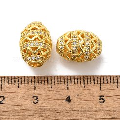Brass Micro Pave Cubic Zirconia Beads&nbsp;KK-C072-10G