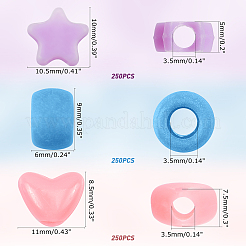 750Pcs 3 Style Plastic Beads&nbsp;KY-NB0001-30