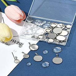 DIY 304 Stainless Steel Tray Pendants Making Kits&nbsp;DIY-FS0008-83
