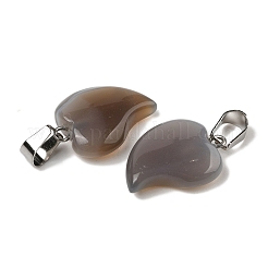 Natural Grey Agate Pendants&nbsp;G-B127-11P-10