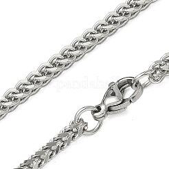 304 Stainless Steel Wheat Chain Necklaces&nbsp;NJEW-H012-12P-A