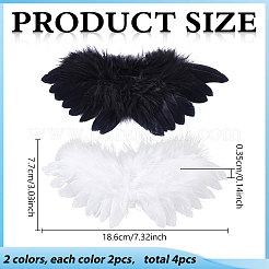 4Pcs 2 Colors Feather Wings Costume for Dolls Miniature Accessories&nbsp;DIY-ME0003-63