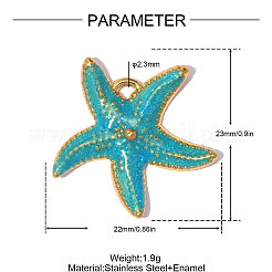 304 Stainless Steel with Enamel Pendants&nbsp;SA-OY003-29G-01