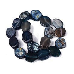 Dyed Natural Agate Beads Strands&nbsp;G-Q606-23E-02