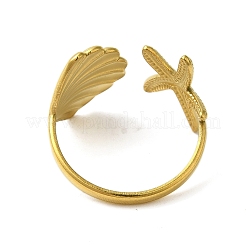 Ocean Beach Series 304 Stainless Steel Cuff Ring&nbsp;X-RJEW-Q820-02F