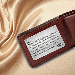 Rectangle 201 Stainless Steel Blank Thermal Transfer Wallet Card&nbsp;DIY-WH0252-006