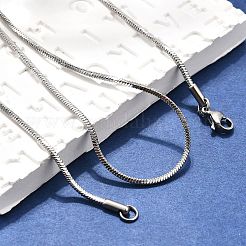 Tarnish Resistant 304 Stainless Steel Snake Chain Necklace Making&nbsp;STAS-P045-19P
