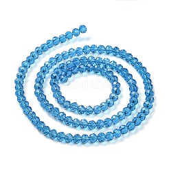 Faceted Rondelle Transparent Glass Beads Strands&nbsp;EGLA-J134-4x3mm-B11