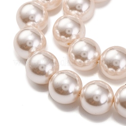 Baking Paint Pearlized Glass Pearl Round Bead Strands&nbsp;PEAR-H019-02E-02
