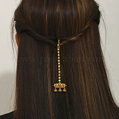 Ethnic Style Tassel Brass with Cubic Zirconia Hair Extension Chain for Women&nbsp;PU2601
