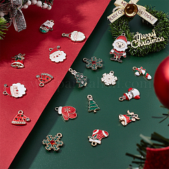 28Pcs 14 Style Alloy Enamel Pendants&nbsp;FIND-SC0002-63