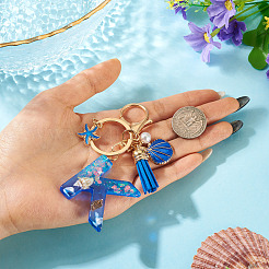Star Resin & Shell Keychains&nbsp;KEYC-TAC00087-01K