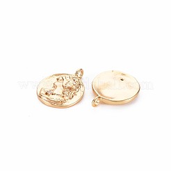 Brass Micro Pave Clear Cubic Zirconia Charms&nbsp;KK-S356-715
