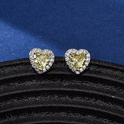 Valentine's Day Brass Micro Pave Cubic Zirconia Stud Earrings&nbsp;EJEW-Z164-30P