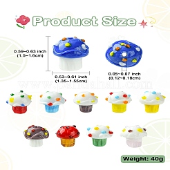 10Pcs 10 Colors Handmade Bumpy Lampwork Beads&nbsp;LAMP-CJ0002-16