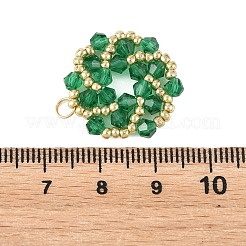 Imitate Austrian Crystal Bicone Glass Beaded Pendants&nbsp;PALLOY-MZ01394-01