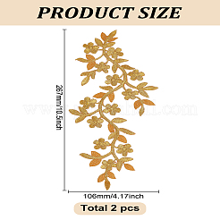 2Pcs Computerized Embroidery Cloth Iron on/Sew on Patches&nbsp;PATC-LP0001-02