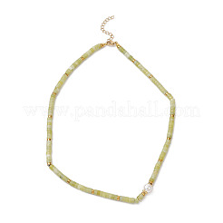 3Pcs 3 Styles Round Shell Pearl & Dyed Natural Magnesite & Pink Aventurine & Chinese Southern Jade Heishi Beaded Necklaces&nbsp;NJEW-JN05300