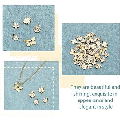 50Pcs 5 Style Rack Plating Brass Charms&nbsp;KK-FH0004-69
