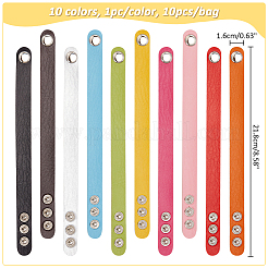 10Pcs 10 Colors Adjustable Leather Cord Bracelets Set for Women&nbsp;BJEW-NB0001-10