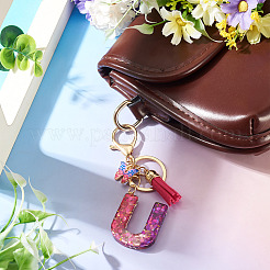 Alloy Resin Butterfly Keychains&nbsp;KEYC-TADJ0002-02G-U