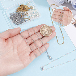 12Pcs 3 Colors 1.5MM 304 Stainless Steel Satellite Chain Necklaces&nbsp;MAK-BBC0001-29