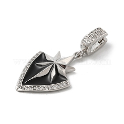Brass Micro Pave Cubic Zirconia Pendants&nbsp;KK-U047-06P