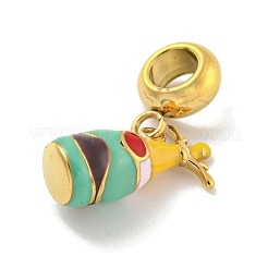 304 Stainless Steel Enamel Europpean Dangle Charms&nbsp;STAS-U005-21G
