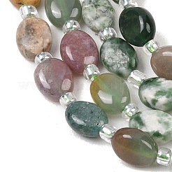 Natural Quartz Crystal & Crazy Agate & Green Spot Jasper & Unakite & Green Strawberry Quartz & Indian Agate Beads Strands&nbsp;G-Z135-A14