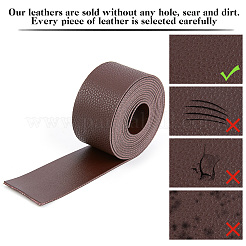 2M Flat Single Face Lychee Pattern Imitation Leather Band&nbsp;LC-WH0010-02B-02