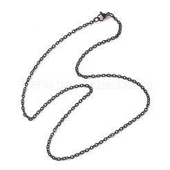 2.5MM 304 Stainless Steel Textured Cable Chain Necklaces for Women Men&nbsp;NJEW-JN05819-01