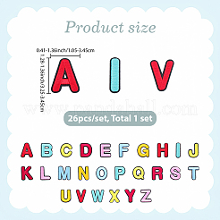 26Pcs Letter A~Z Polyester Cloth Patches&nbsp;PATC-WH20006-010