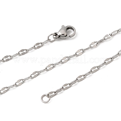 12Pcs 2.2MM 304 Stainless Steel Dapped Chain Necklaces for Men Women&nbsp;NJEW-H093-15P