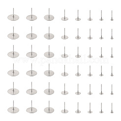 400Pcs 8 Size 304 Stainless Steel Stud Earring Findings&nbsp;STAS-CD0001-31