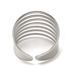 Non-Tarnish 304 Stainless Steel Open Cuff Rings&nbsp;RJEW-Z018-32P