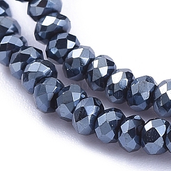 Electroplate Glass Beads Strands&nbsp;GLAA-F079-EP04
