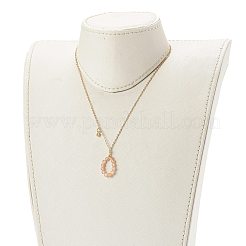 Brass Cubic Zirconia Pendant Necklace&nbsp;NJEW-JN03531-03