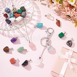 DIY Gemstone Pendant Necklaces Making Kits&nbsp;DIY-UN0001-83P