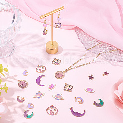 24Pcs 12 Styles Alloy Enamel Pendants&nbsp;ENAM-BM0001-50