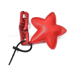 2Pcs Flower & Star Imitation Leather Pendant Decorations&nbsp;HJEW-JM04458-02