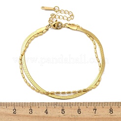304 Stainless Steel Snake Chain Bracelets&nbsp;BJEW-C084-03G