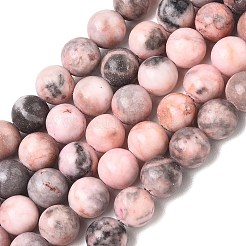 Natural Pink Zebra Jasper Beads Strands&nbsp;G-I199-26-8mm