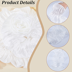 Polyester Satin Chiffon Wavy Lace&nbsp;OCOR-WH0082-147B