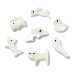 14Pcs 7 Styles Animal Theme Natural White Shell Beads Sets&nbsp;FIND-CJ0004-74
