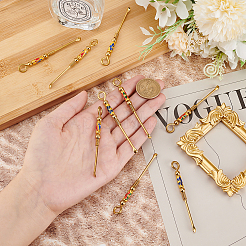 9Pcs 3 Colors Brass Enamel EarPicks&nbsp;AJEW-OC0004-74