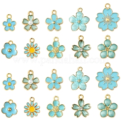 40Pcs 10 Styles Alloy Enamel Pendants&nbsp;ENAM-FS0002-32