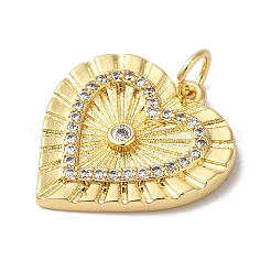 Rack Plating Brass & Cubic Zirconia Pendants&nbsp;KK-L216-053G